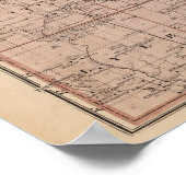 ミネソタ州モーア郡の地図 ポスター (角)