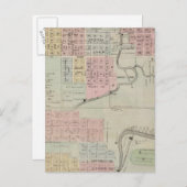 ミネソタ州モーア郡オースティンの地図 ポストカード (正面/裏面)