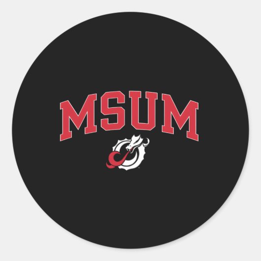 ミネソタ州モーヘッドドラゴンズ ラウンドシール (正面)