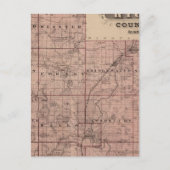 ミネソタ州ライス郡の地図 ポストカード (正面)