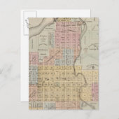 ミネソタ州ライス郡ファリボーの地図 ポストカード (正面/裏面)