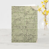 ミネソタ州ライト郡の地図 カード (黄色い花)