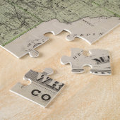 ミネソタ州ライト郡の地図 ジグソーパズル (側面)