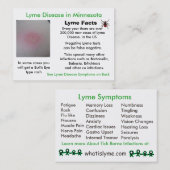 ミネソタ州ライム病の情報カード 名刺 (正面/裏面)