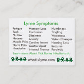 ミネソタ州ライム病の情報カード 名刺 (裏面)