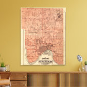 ミネソタ州ラムゼイ郡の地図 キャンバスプリント (インサイチュ (リビング))