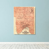 ミネソタ州ラムゼイ郡の地図 キャンバスプリント (インサイチュ (ウッドフロア))