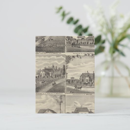 ミネソタ州リチフィールドのレジデンス、ファーム、ミル ポストカード (スタンド正面)