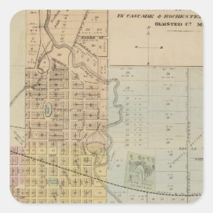 ミネソタ州ロチェスターの地図 スクエアシール