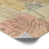 ミネソタ州ロチェスターの地図 ポスター (角)