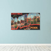 ミネソタ州ロチェスター – ラージ・レターシーン2 キャンバスプリント (インサイチュ (ウッドフロア))