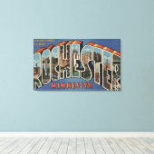 ミネソタ州ロチェスター – 大きな文字のシーン キャンバスプリント (インサイチュ (ウッドフロア))