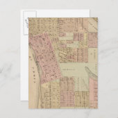 ミネソタ州ワシントン郡スティルウォーターの地図 ポストカード (正面/裏面)