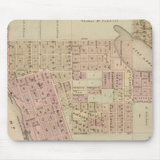 ミネソタ州ワシントン郡スティルウォーター地図 マウスパッド (正面)