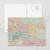 ミネソタ州ワセカの地図 ポストカード (正面/裏面)