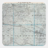 ミネソタ州ワセカ郡の地図 スクエアシール (正面)