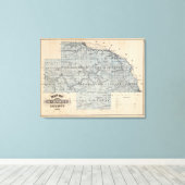 ミネソタ州ワバシャの地図 キャンバスプリント (インサイチュ (ウッドフロア))