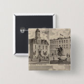 ミネソタ州公立建物のInsane Hospital 缶バッジ (正面&裏面)