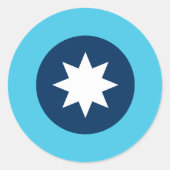 ミネソタ州北星旗 ラウンドシール (正面)