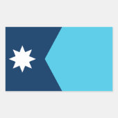 ミネソタ州北星旗 長方形シール (正面)