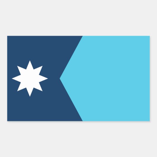 ミネソタ州北星旗 長方形シール (正面)