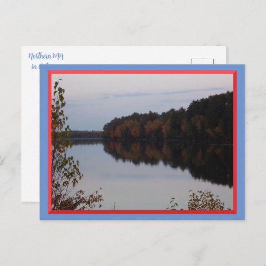 ミネソタ州北部はがき内の反射の湖 ポストカード (正面/裏面)