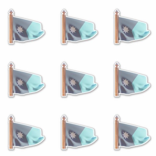 ミネソタ州州旗 シール (正面)