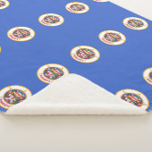 ミネソタ州旗と愛国心シェルパ毛布 シェルパブランケット (3/4)