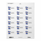 ミネソタ州旗と花華やかなレディーズスリッパ ラベル (フルシート)