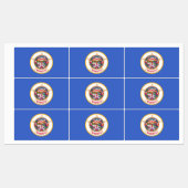 ミネソタ州旗のある愛国的なラベル州 ラベル (シート)