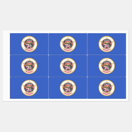 ミネソタ州旗のある愛国的なラベル州 ラベル