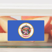 ミネソタ州旗のある愛国的なラベル州 ラベル (貼付)