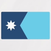 ミネソタ州旗のある愛国的なラベル ラベル (デザイン1)