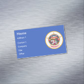 ミネソタ州旗の付いた名刺マグネット マグネット名刺 (インサイチュ)