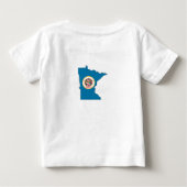 ミネソタ州旗の地図 ベビーTシャツ (裏面)