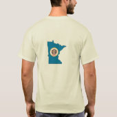 ミネソタ州旗の地図 Tシャツ (裏面)