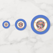 ミネソタ州旗を持つテーブル紙吹雪 コンフェッティ (正面)