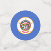 ミネソタ州旗を持つテーブル紙吹雪 コンフェッティ (スモール正面)