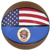 ミネソタ州旗を持つフルサイズバスケットボール バスケットボール (正面)