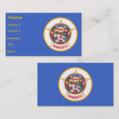 ミネソタ州旗を持つ名刺 名刺 (正面/裏面)