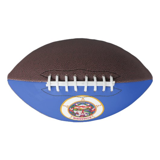 ミネソタ州旗を持つ愛国的なアメリカンフットボール アメリカンフットボール (正面)