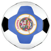 ミネソタ州旗を持つ愛国的なサッカーボール サッカーボール (回転)