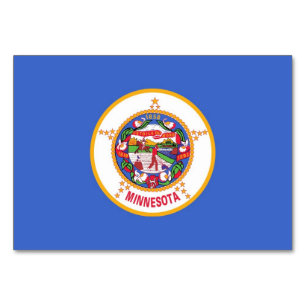 ミネソタ州旗を持つ愛国的なテーブルカード テーブルナンバー