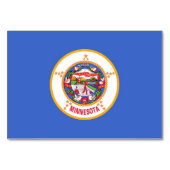 ミネソタ州旗を持つ愛国的なテーブルカード テーブルナンバー (正面)