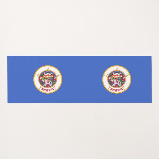 ミネソタ州旗を持つ愛国的なヨガマット ヨガマット (裏面(横))