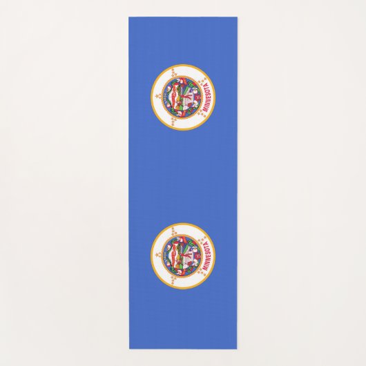 ミネソタ州旗を持つ愛国的なヨガマット ヨガマット (正面)