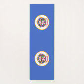 ミネソタ州旗を持つ愛国的なヨガマット ヨガマット (裏面)