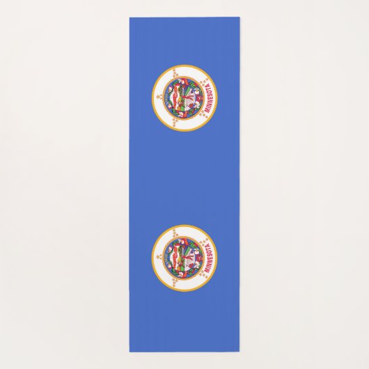 ミネソタ州旗を持つ愛国的なヨガマット ヨガマット (裏面)