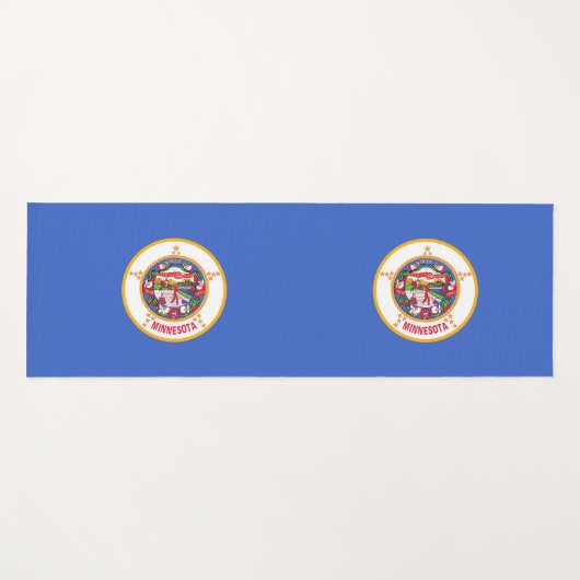 ミネソタ州旗を持つ愛国的なヨガマット ヨガマット (正面(横))