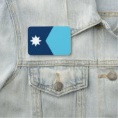 ミネソタ州旗を持つ愛国的な名前タグ 名札 (インサイチュ)